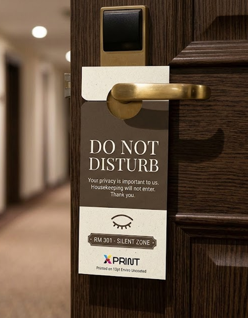 Door Hangers 13pt Enviro Uncoated Professional Design Services & Printing online store Canada - Design X Print Canada www.xdesigner.ca