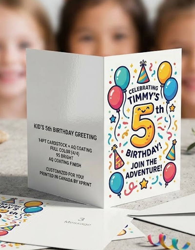 Greeting Cards 14pt + AQ Professional Design Services & Printing online store Canada - Design X Print Canada www.xdesigner.ca