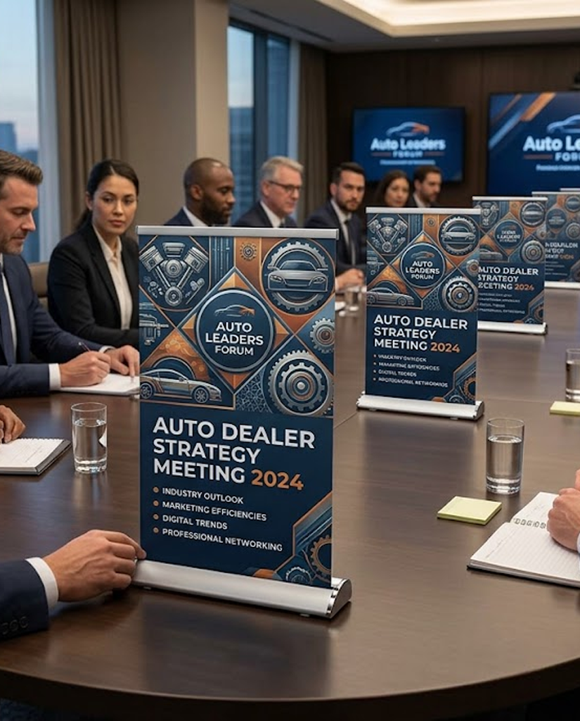 Table Top Pull Up Banner 11x18 - 13oz Matte Vinyl Premium Professional Design Services & Printing online store Canada - Design X Print Canada www.xdesigner.ca