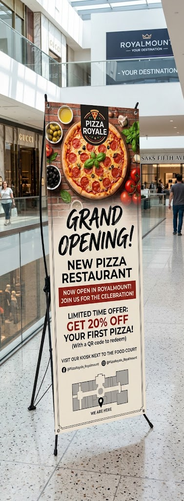 X Frame Banners - 23.6 x 63 13oz Matte Vinyl Professional Design Services & Printing online store Canada - Design X Print Canada www.xdesigner.ca