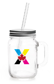 custom marketing business promotional Mason Jars Glass design gift idea online printing Canada