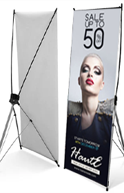 custom marketing business promotional X Frame Banners Signs poster design online printing Canada